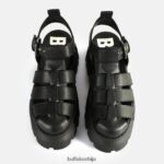 ава фисхер сандале на платформи веганске Buffalo црнD02H4J572 |сандале - Слика 3