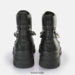 аспха ланчане глежњаче веганске Buffalo црна/сребрнаD02H4J473 |чизме - Слика 3