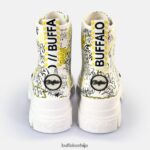 аспха лаце уп хи глежњаче веганске Buffalo бели графитиD02H4J438 |чизме - Слика 3