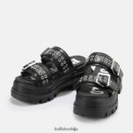 аспха лооп сандале на платформи веганске Buffalo црнD02H4J886 |слајдови - Слика 4