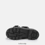 аспха лооп сандале на платформи веганске Buffalo црнD02H4J886 |слајдови - Слика 6