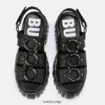 лион пиерце платформа сандале веганске Buffalo црнD02H4J870 |сандале - Слика 3